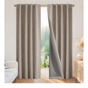 Linen blackout curtains - 96inch